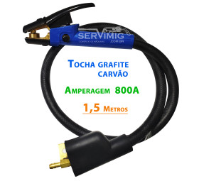 Tocha Grafite 800A - 1,5 Metros - Corte - Goivagem - Carvao