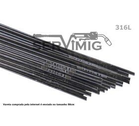 Vareta de Inox 3/32 - 2,4mm - 316L -  ( 500g )