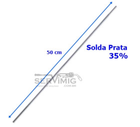 Vareta Solda Prata 35% -  3/32 - 2,4mm