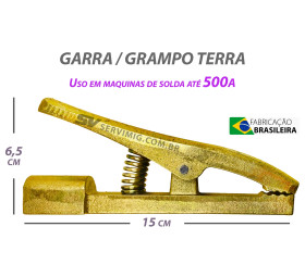 Garra Negativa - Grampo Terra 500A - Dourada