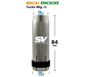 Bocal Mig 16mm de Encaixe - Tocha Mig 36