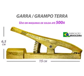 Garra Negativa - Grampo Terra 500A - Dourada