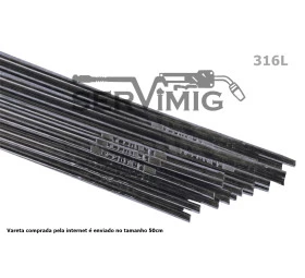 Vareta de Inox 1/16 - 1,5mm - 316L -  ( 500g )