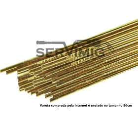 Vareta de Latão 1/8 - 3,2mm - (500g ) 