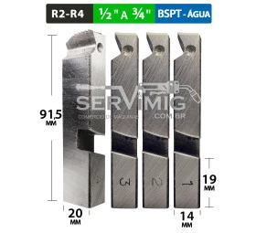 Cossinete para Rosqueadeira BSPT  1/2''  a 3/4'' (pol) - Água