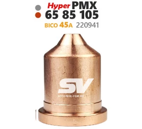 red nv 220941-4016B   bico de corte 45A  PLASMA  P. MAX 45/65/85/105 